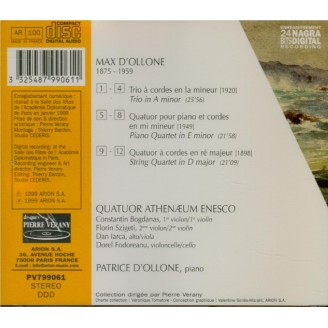 OLLONE - Quatuor Athenae - Trio à cordes en la mineur..